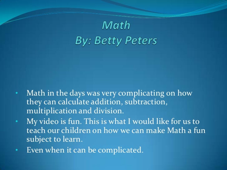 math fun ppt ppt on math
