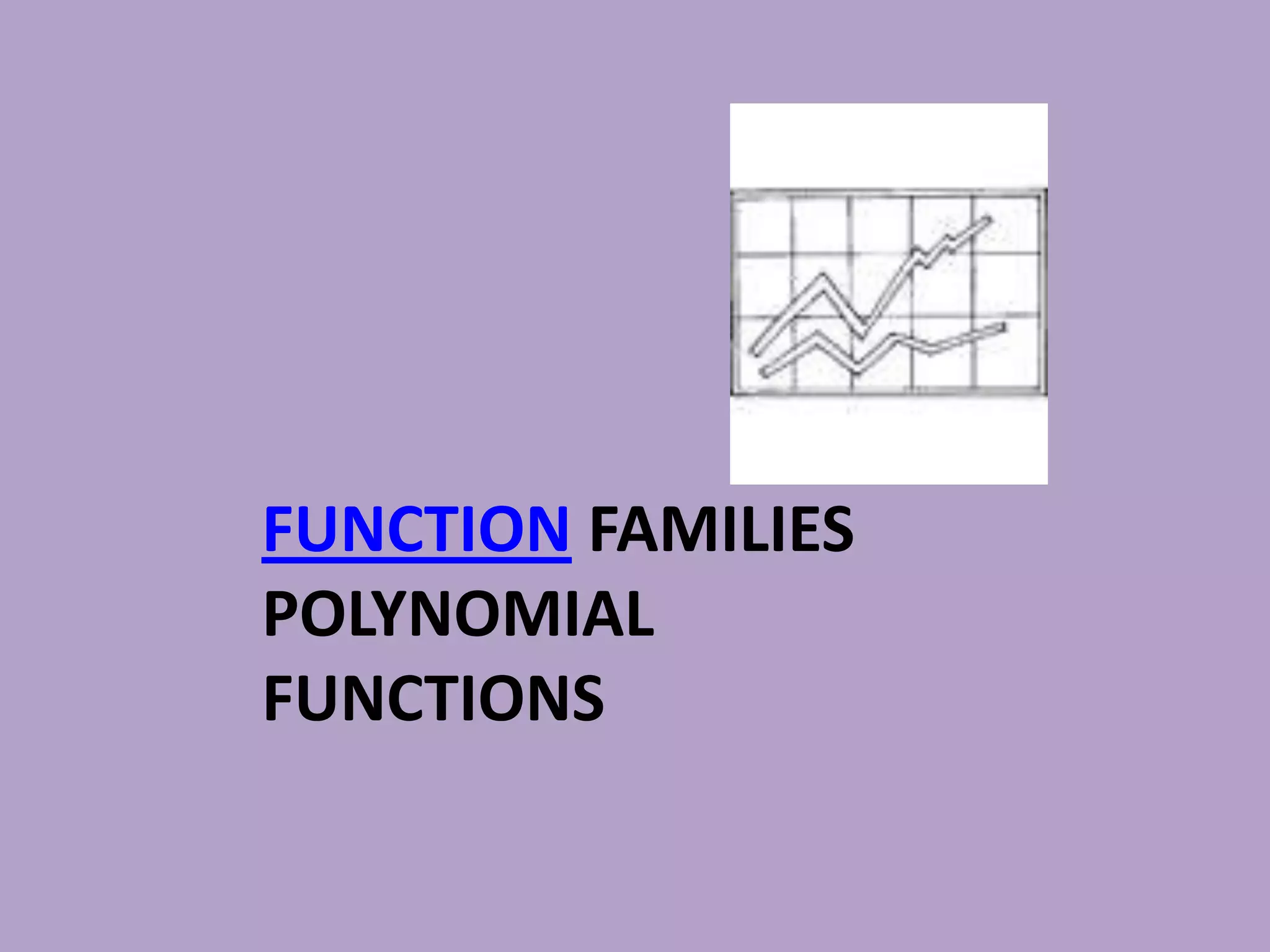 FUNCTION FAMILIESPOLYNOMIAL  FUNCTIONS