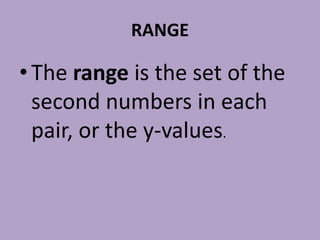 Math functions, relations, domain & range | PPTX