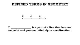 MATHEMATICS GEOMETRY QUIZ SAMPLES 3RD QTR | PPT