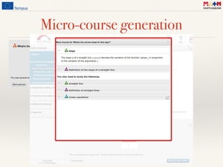 Micro-course generation
 