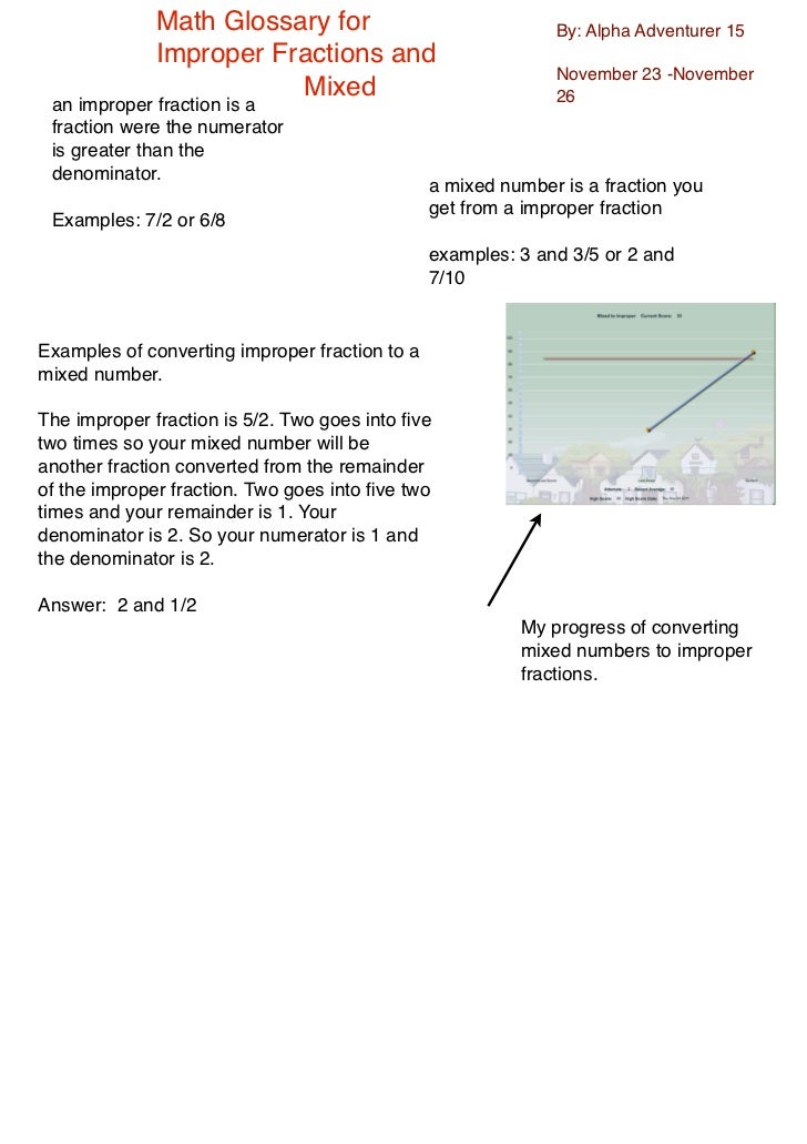 Math Glossary Mixed Numbers And Improper Fractions
