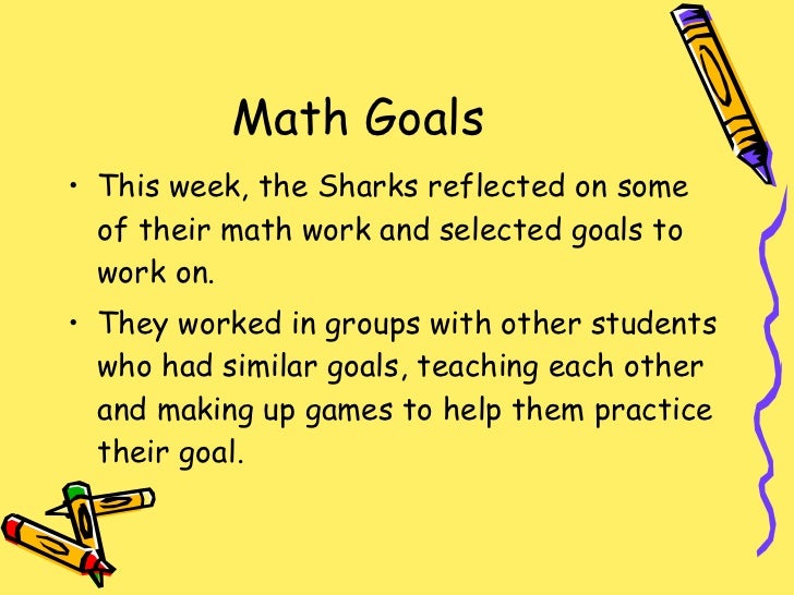 Math goals 2011