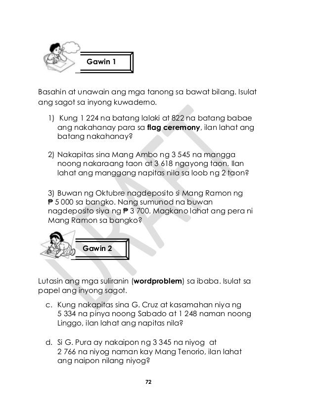 math problem solving grade 3 tagalog