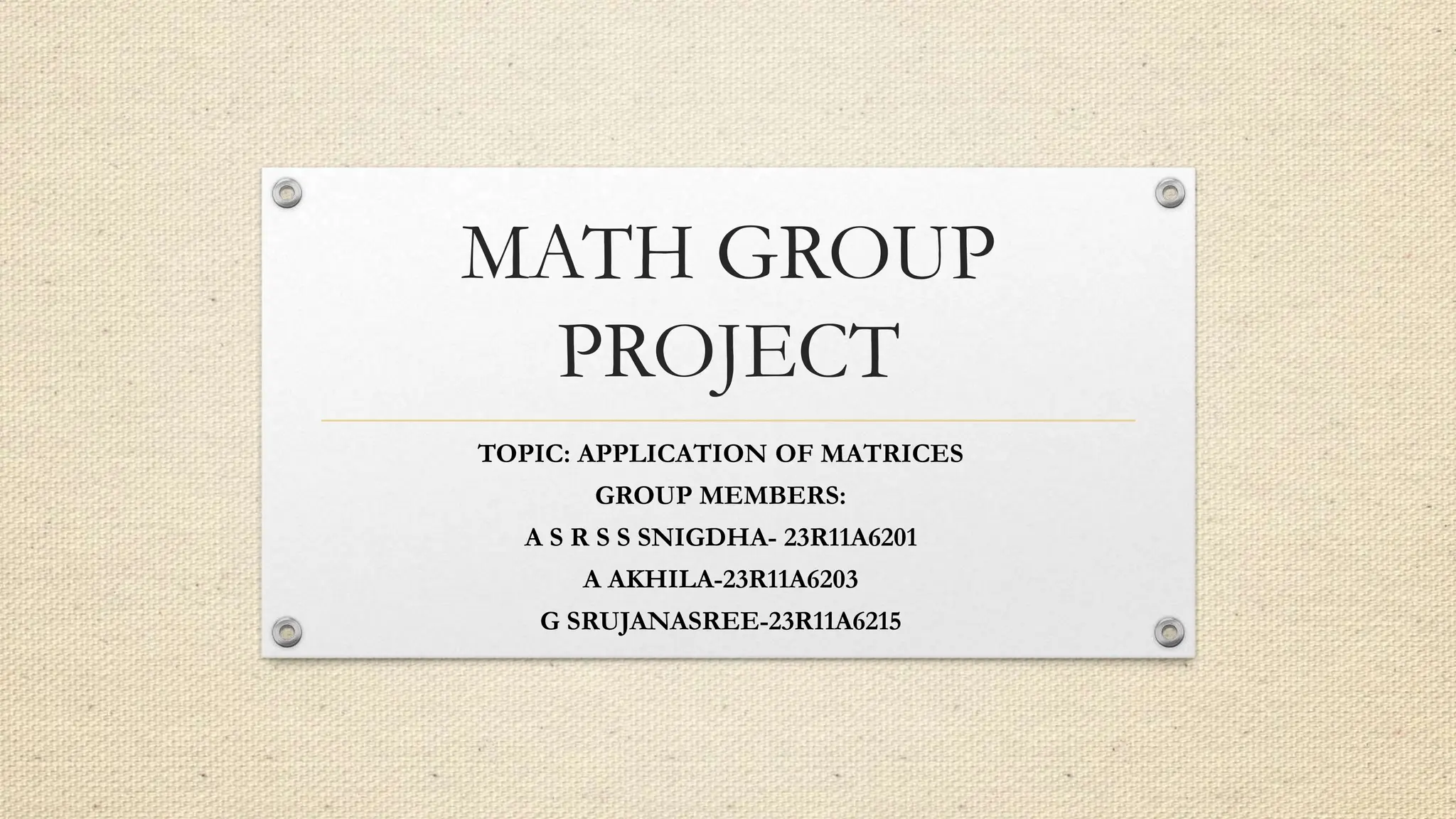 Group Project Projects For Math MATH GROUP PROJECT power point presentation | PPTX