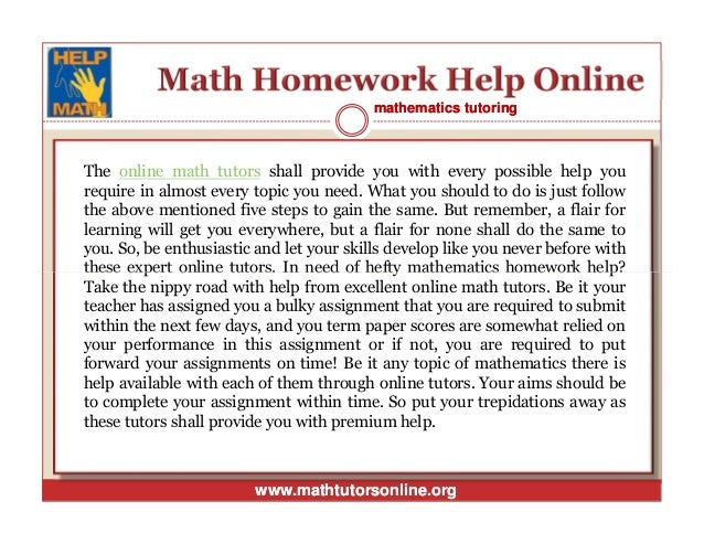 Need Math Homework Help? We are Here to Help You!