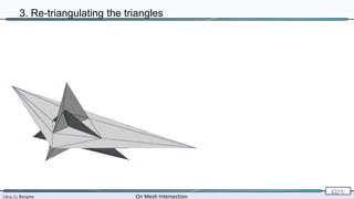 Lévy, Li, Borgese On Mesh Intersection
62/∞
3. Re-triangulating the triangles
 