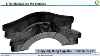 Lévy, Li, Borgese On Mesh Intersection
76/∞
3. Re-triangulating the triangles
Thingy10K, thing # 996816 “The Nemesis”
 