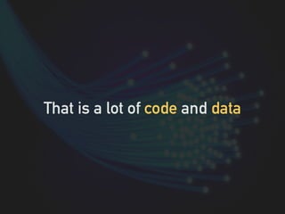 That is a lot of code and data
 