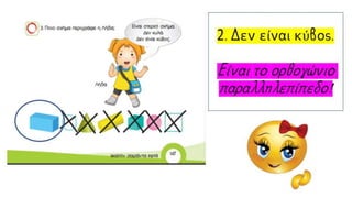 2. Δεν είναι κύβος.
Είναι το ορθογώνιο
παραλληλεπίπεδο!
 