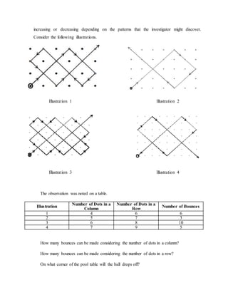 Math investigation (bounces) | DOCX
