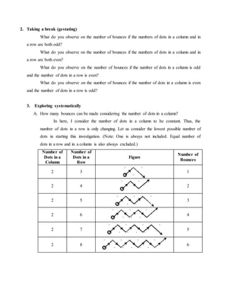 Math investigation (bounces) | DOCX
