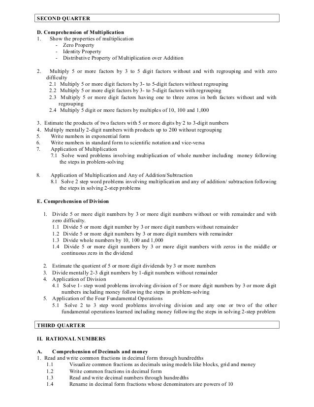 grade iv budget of works in math how iv works