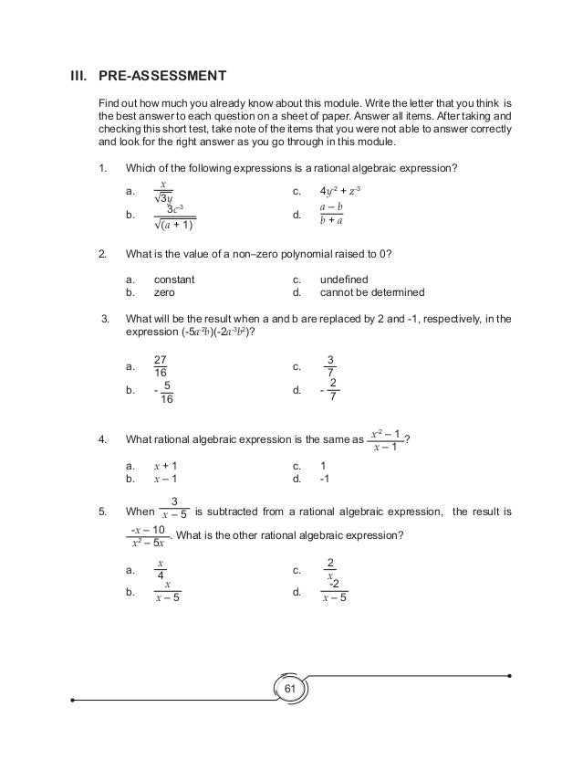Math worksheets for grade 8 algebraic expressions