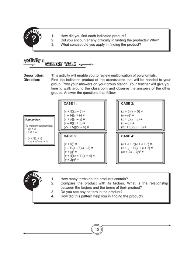 K to 12 Grade 8 Math Learner Module PDF