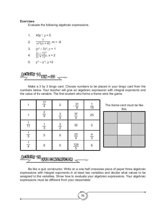 K to 12 Grade 8 Math Learner Module