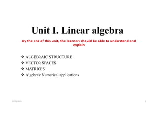 Comprehensive Engineering Mathematics I: Linear Algebra and Matrix ...