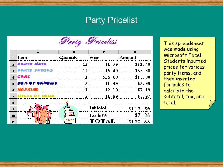 math lessons using word and excel