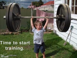 Time to start
training.

 