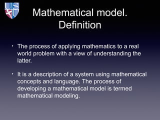 Model Testing Definition Math Math modeling | PPT
