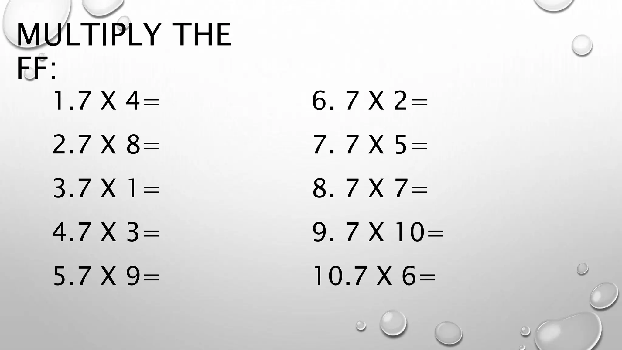 Math multiplication ppt