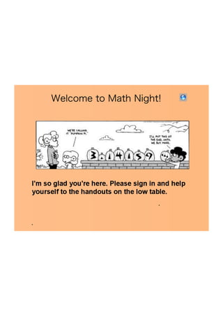 Math Night Fall 2014