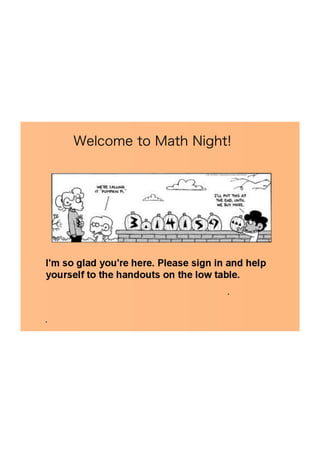 Math Night October 2014