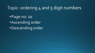 Ascending and Descending order | PPTX