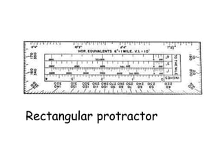 Rectangular protractor
 
