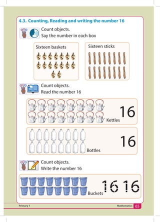 Bucket Count Math Mathematics Pupils Book 1 for CBC Rwanda | PDF