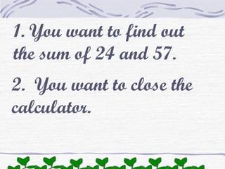 Math(parts of a calculator) | PPT