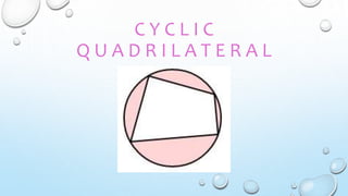 C Y C L I C
Q U A D R I L A T E R A L
 