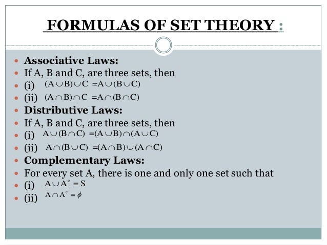 applications of set theory