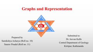 Graphs and Representation
Prepared by
Samikshya Acharya (Roll no. 10)
Saurav Poudel (Roll no. 11)
Submitted to:
Dr. Jeevan Kafle
Central Department of Geology
Kirtipur, Kathmandu
 