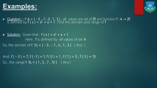 Math presentation on domain and range | PPTX