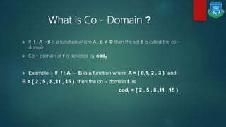 Math presentation on domain and range | PPTX