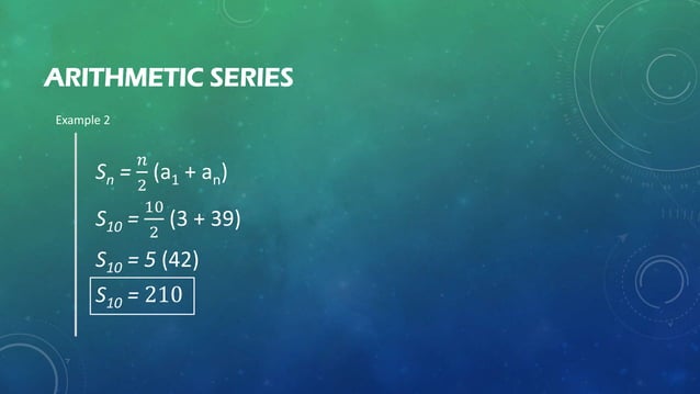 Arithmetic Mean & Arithmetic Series | PPTX