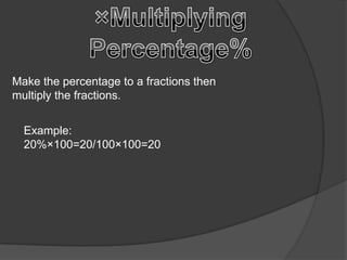Gr6 Percentage & Decimal Math project | PPTX