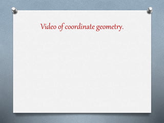 Video of coordinate geometry.
 