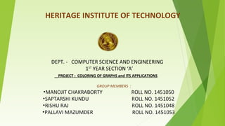 GRAPH COLORING AND ITS APPLICATIONS