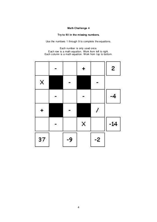 Math Puzzles Pasca Upsr