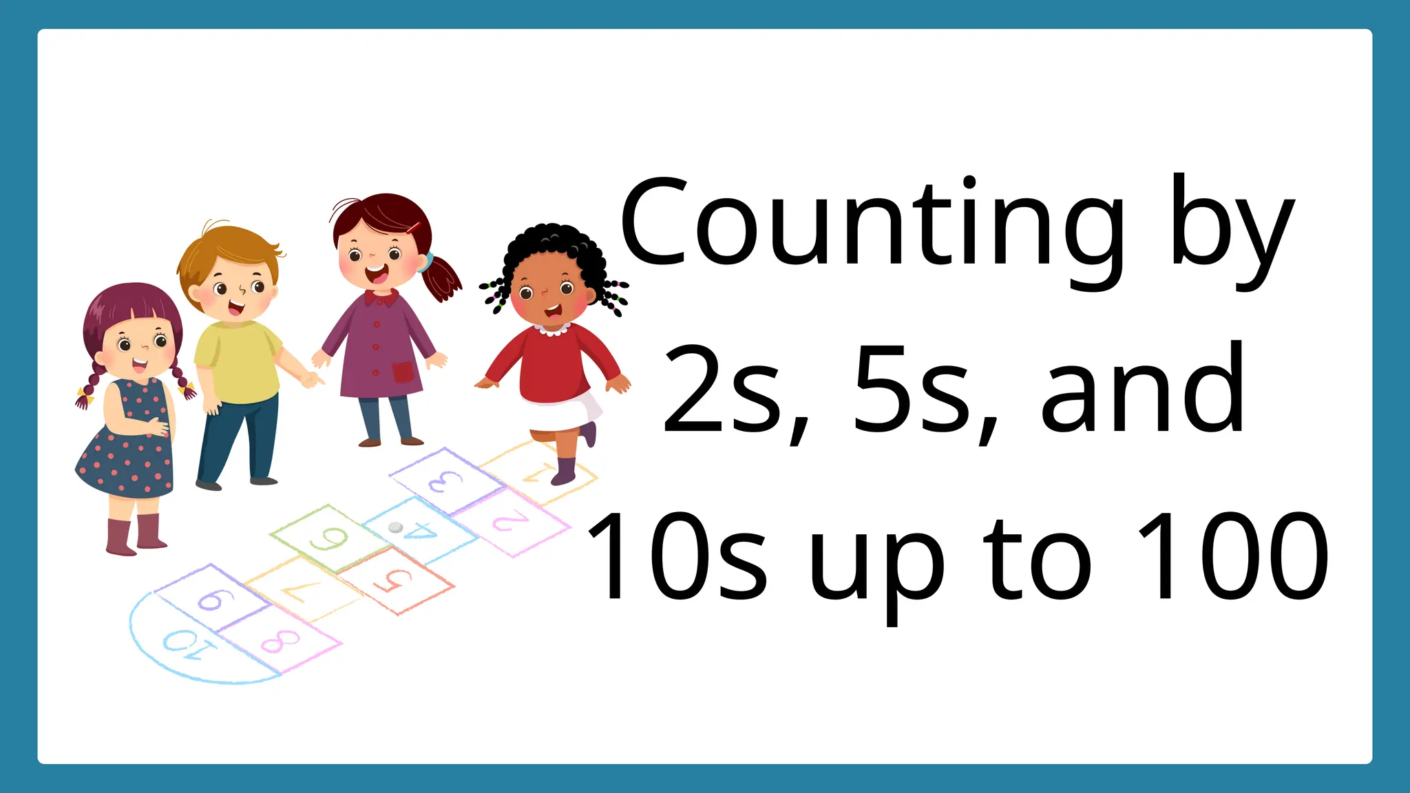 Counting by
2s, 5s, and
10s up to 100
 