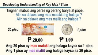 Barya Math Halaga ng perang barya ng Pilipinas Math | PPTX