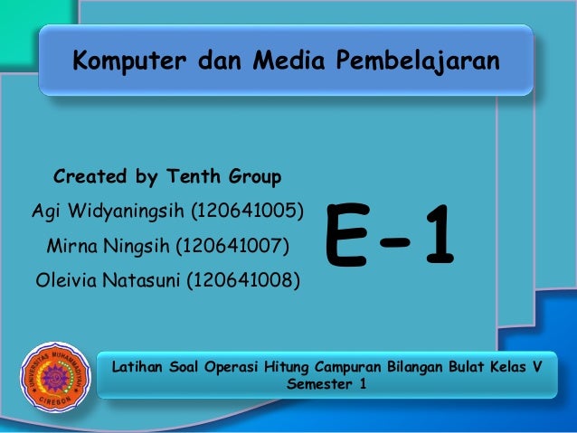 Soal Pengerjaan Hitung Bilangan Bulat Matematika Kelas 5 KTSP