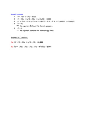 Comprehensive Math Review Comprehensive Math Review for General Chemistry I Students | PDF