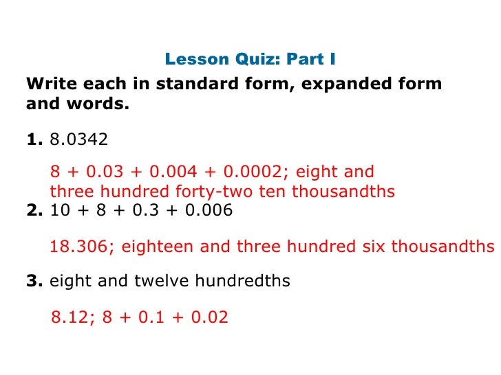math review for interim 1 4 ten thousandths in standard form