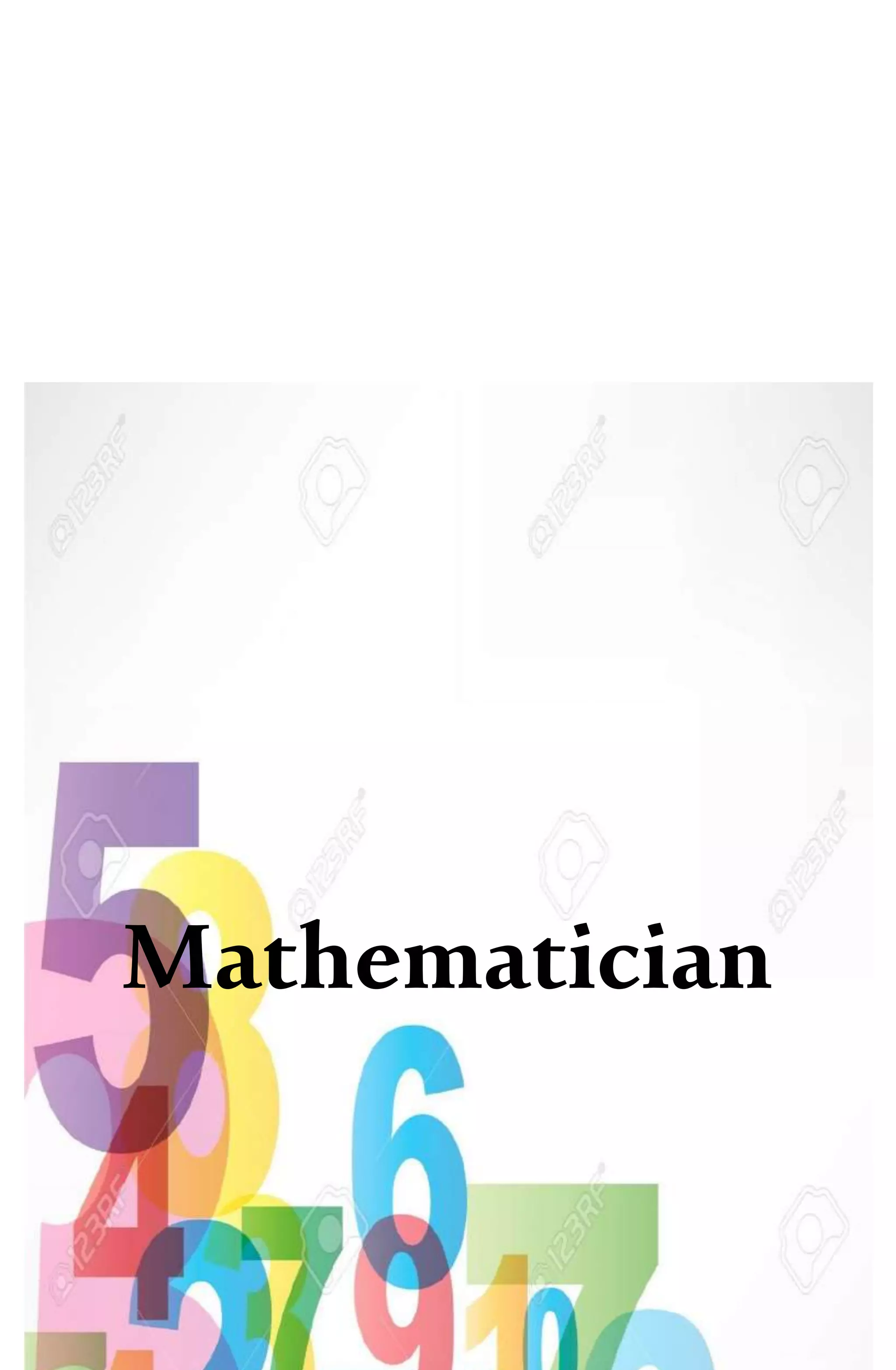 Mathematician
 