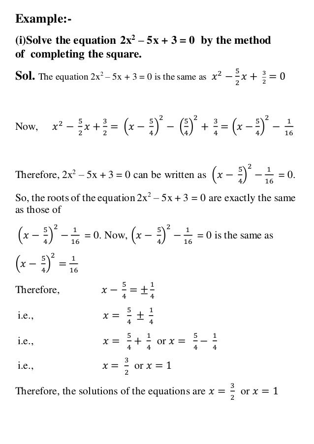 Maths Project Quadratic Equations