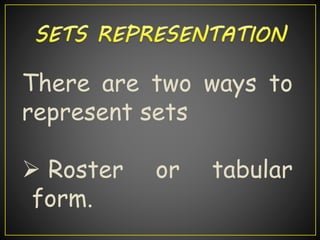 Sets PowerPoint Presentation | PPTX