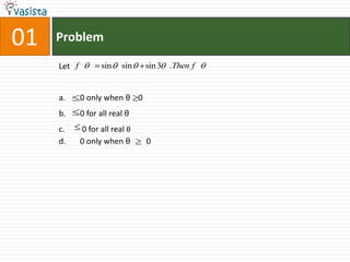 01ProblemLet     0 only when θ    0    0 for all real θ     0 for all real θ    0 only when θ        0 
